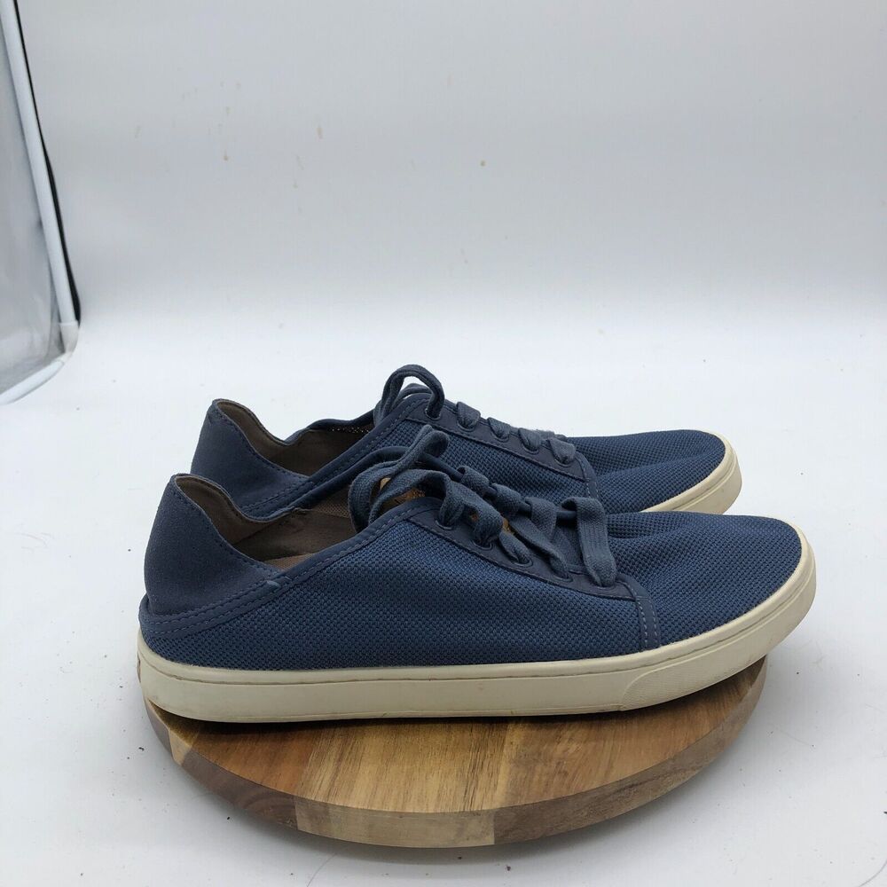 Olukai Pehuea Sneaker Shoes Womens 9 Blue Casual Mesh Sneaker Comfort Lace Up